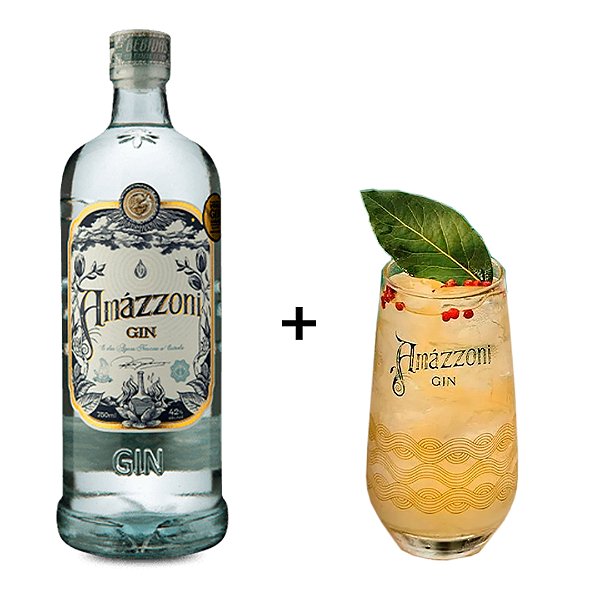 Gin Amázzoni 750ml + Copo