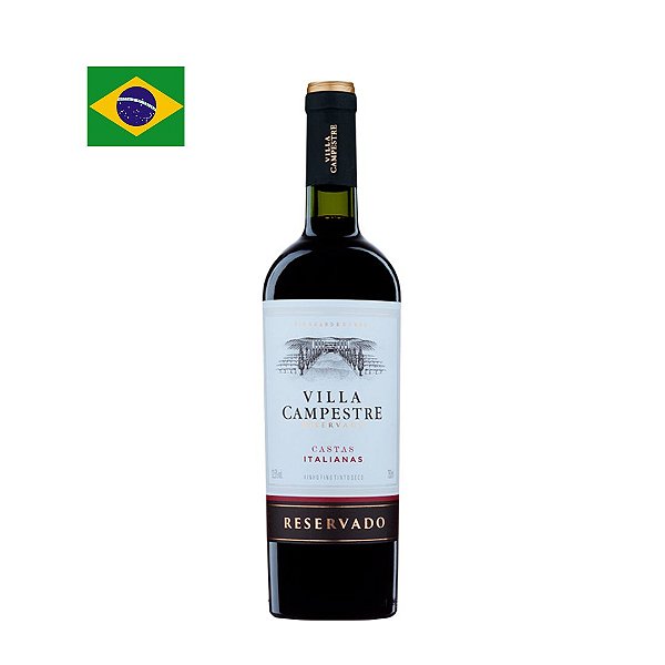 Vinho Villa Campetre Fino Tinto Seco Castas Italianas 750ml