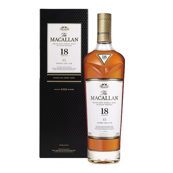 Whisky Macallan Sherry Oak 18 Anos 700ml