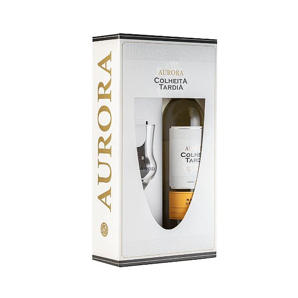 Vinho Aurora Colheita Tardia Branco 500ml + Taça