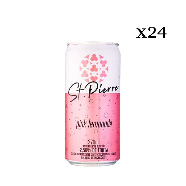 Água Tônica St. Pierre Pink Lemonade 270ml (x24)