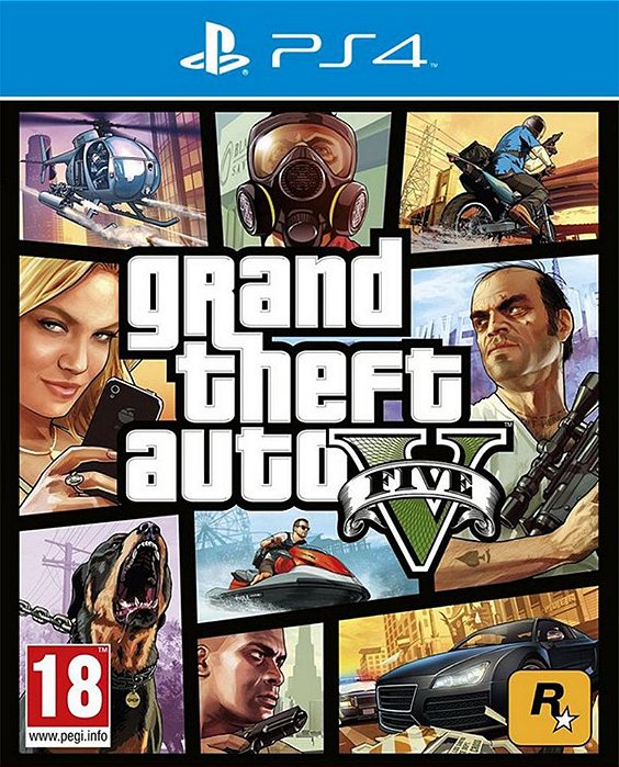 gta 5 para ps4 em mídia digital