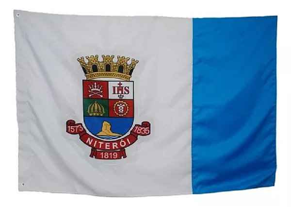 Bandeira Niterói 2 Panos Bordada