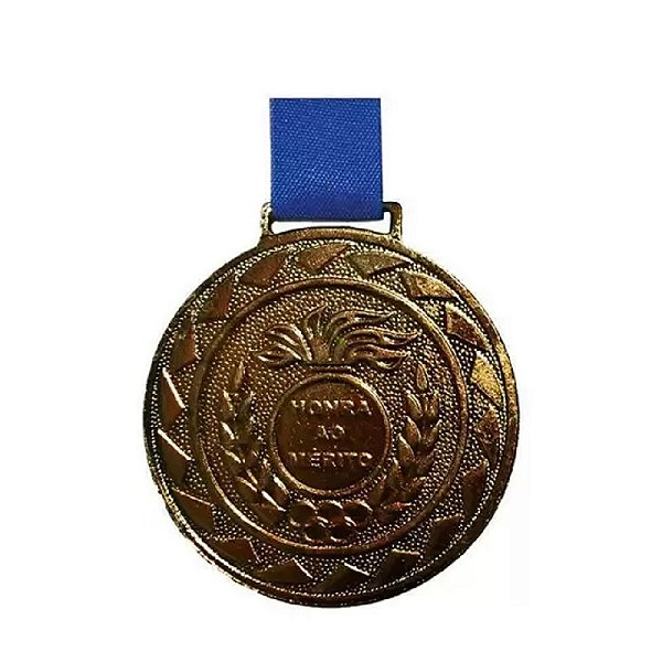 MEDALHA COM FITA BRONZE 50MM