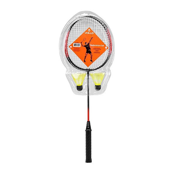 Kit Badminton 2 Raquetes e 2 Petecas Vollo