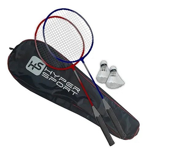 Kit Badminton 2 Raquetes 2 Petecas