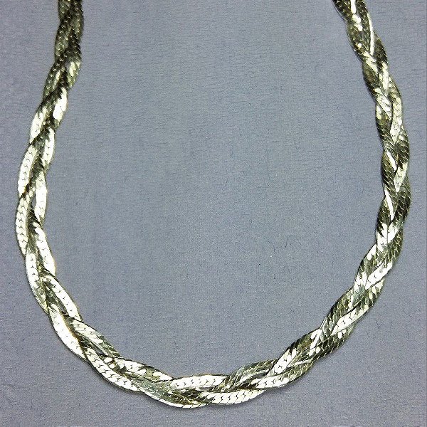 Colar de Prata Trançado - MARAVILHOSO!!!