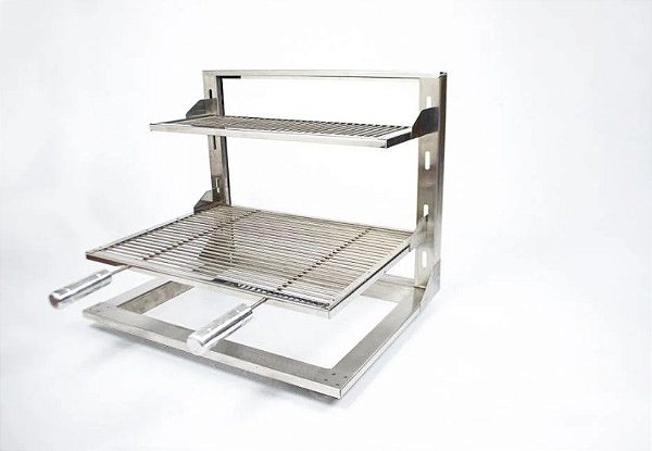 Suporte L Completo com Grelhas Aramada 50x40cm Inox 304