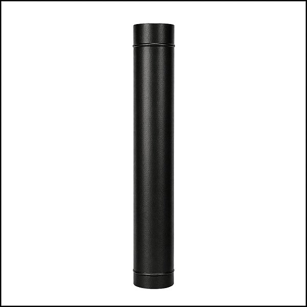 Duto Redondo 120cm Galvanizado Preto