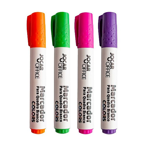 Marcador P/ Quadro Branco Cores C/4 Jocar