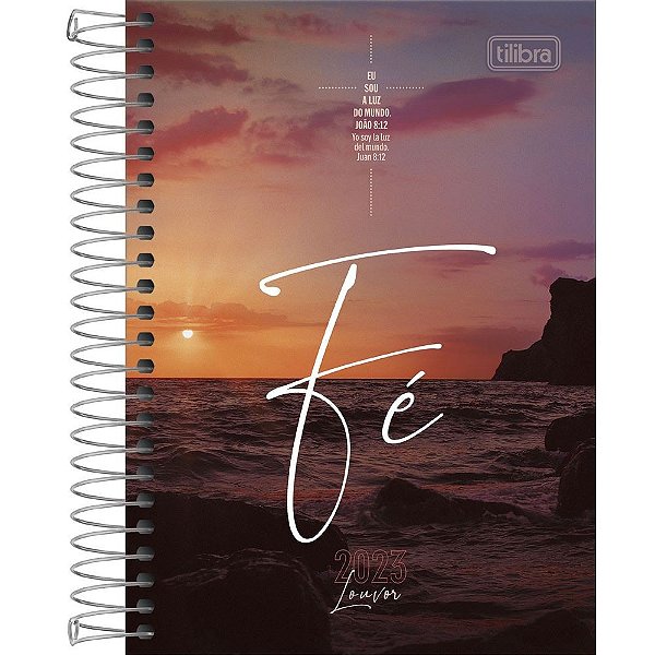 Agenda Espiral Diária Louvor M5 Tilibra A Agenda Espiral Diária 12,9 x 18,7 cm Louvor 2023 tem visão de 1 dia por página. O produto tem capa dura, acabamento espiral e 208 folhas.