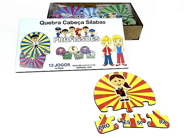 Quebra-cabeça personalizado MDF Infantil Educativo