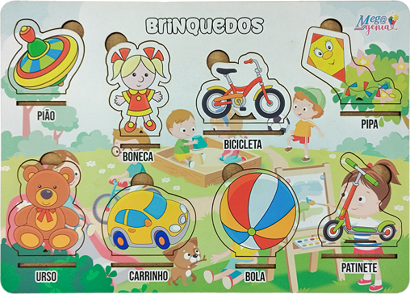 Brinquedo Educativo Tabuleiro Encaixe Brinquedos Mdf - Mega Impress