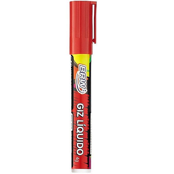MARCADOR GIZ LIQUIDO 6MM VERMELHO GZ0622 BRW
