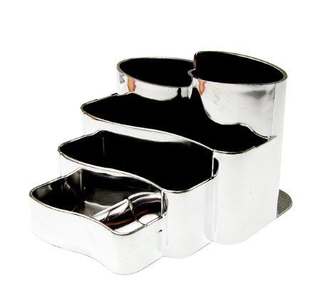 Porta Canetas Metalizado Prata 3005.O Dello