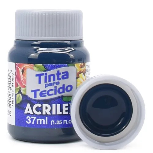 Tinta P/ Tecido 37ml Acrilex Azul Petroleo 596