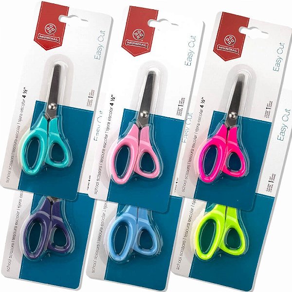Tesoura Escolar Mundial Corte Facil Color 167m-4.1/2