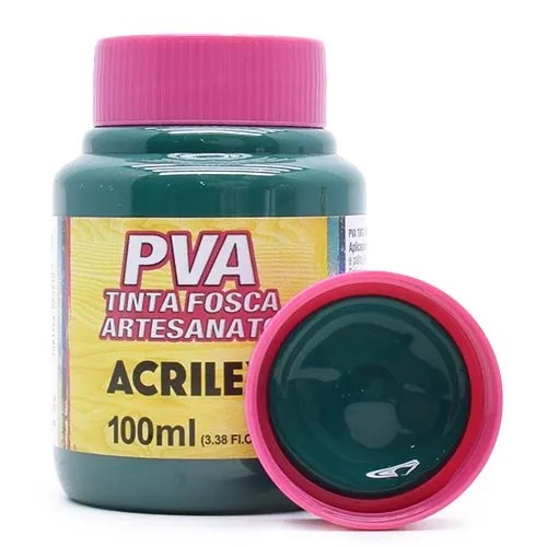 Tinta pva 100ml verde bandeira 511 acrilex 3210