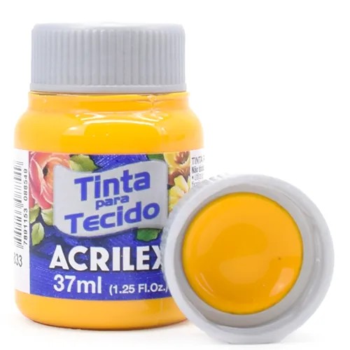 Tinta P/ Tecido 37ml Acrilex Amarelo Gema 833 4140