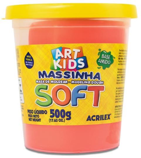 Massa P/ Modelar 500g Soft Acrilex Vermelho 103