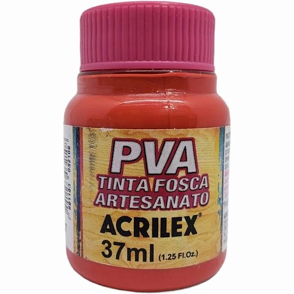 Tinta Pva 37ml Vermelho Fogo 507 Acrilex 3240