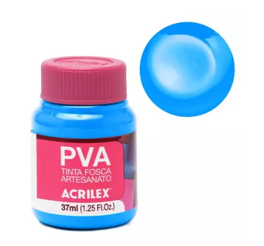 Tinta Pva 37ml Azul Celeste 503 Acrilex 3240