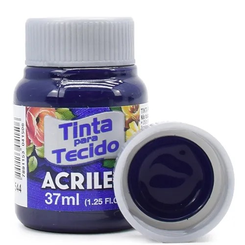 Tinta P/ Tecido 37ml Acrilex Azul Marinho 544