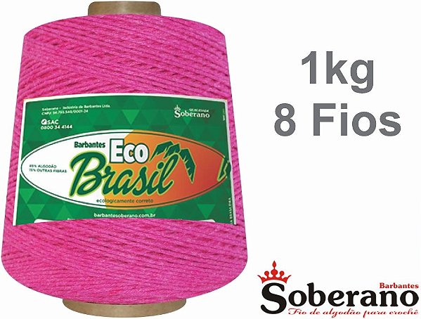 Barbante 1kg Fio 6 Soberano PINK crochê trico Color