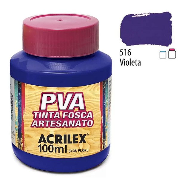 Tinta pva 100ml violeta 516 acrilex