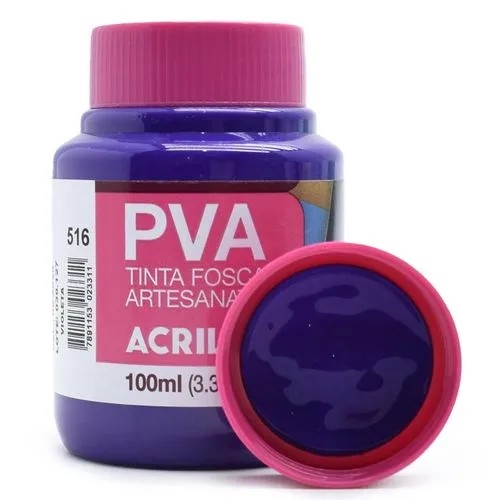 Tinta pva 100ml violeta 516 acrilex