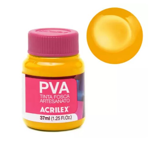 Tinta Pva 37ml Amarelo Ouro 505 Acrilex 3240