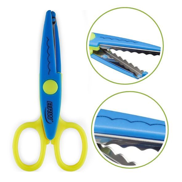 Tesoura picotar onda 13cm te1003 brw