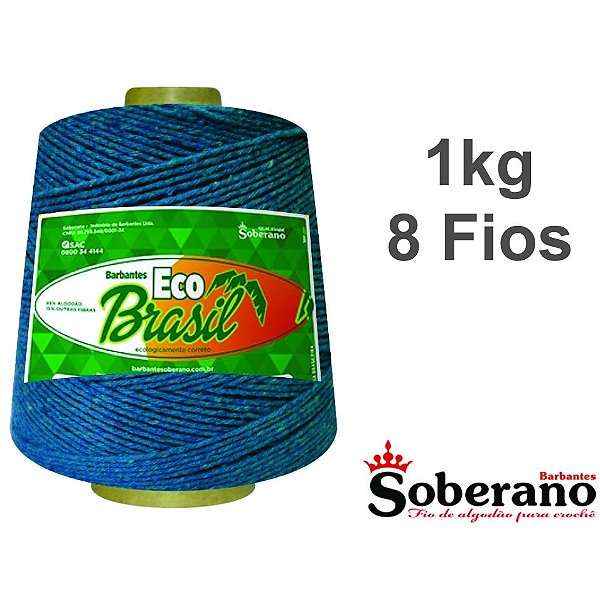 Barbante 1 kg Fio 8 Soberano Petróleo crochê trico
