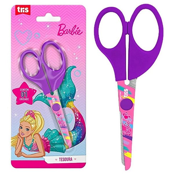TESOURA ESCOLAR BARBIE TRIS