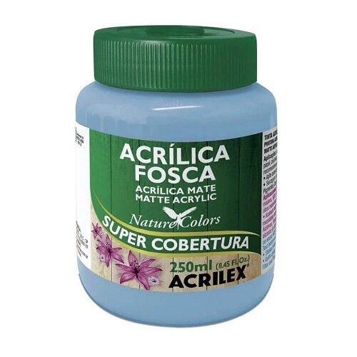 Tinta acrilica fosca 250ml az celeste 503 acrilex