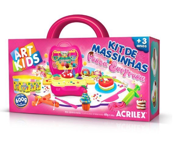 Kit De Massinhas Art Kids Festa Surpresa 600g Acrilex 40036