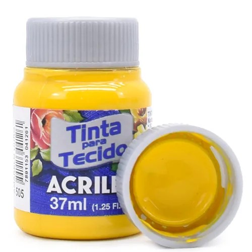 Tinta P/ Tecido 37ml Acrilex Amarelo Ouro 505