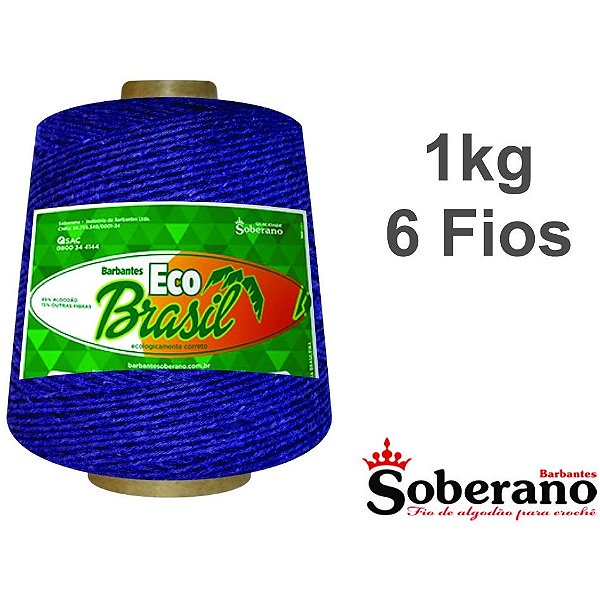 Barbante 1 kg Fio 6 Soberano Roxo crochê trico
