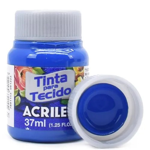Tinta P/ Tecido 37ml Acrilex Azul Turquesa 501