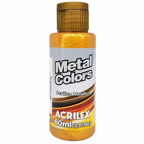Tinta Acrilica Metal Colors 60ml Ouro 532 Acrilex