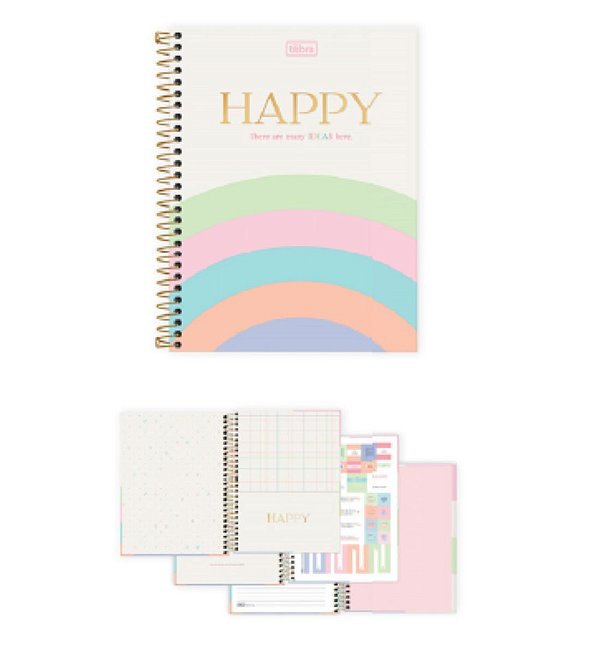 Cad Cd 10x1 Colegial Happy Colors 160f Tilibra 322733