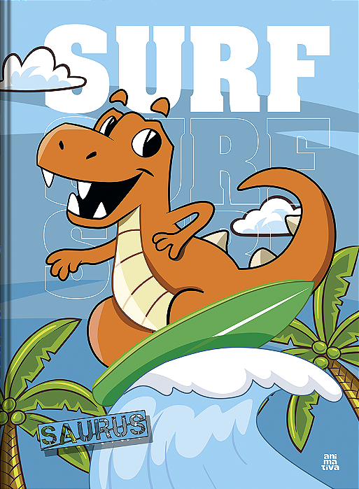Caderno Capa Dura Brochurão Saurus 80fls SD