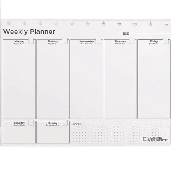 REFIL WEEKLY PLANNER CADERNO INTELIGENTE A5