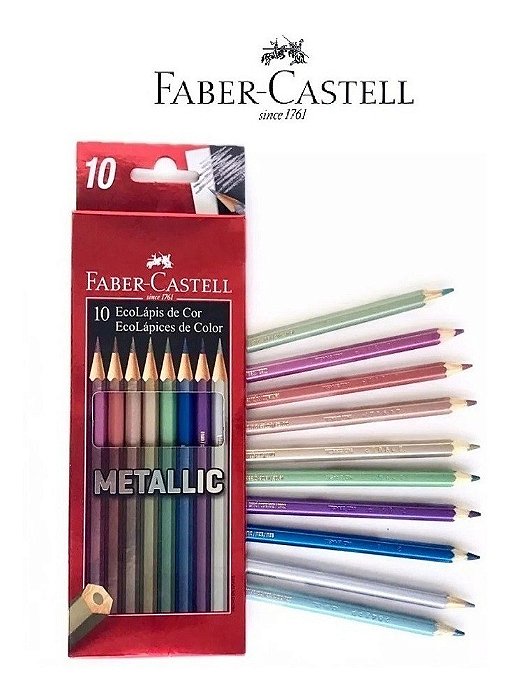 LAPIS DE COR C/10 METALLIC FABER