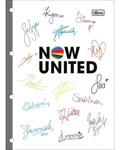 Refil de Bloco de Fichário Now United 80 Folhas Tilibra