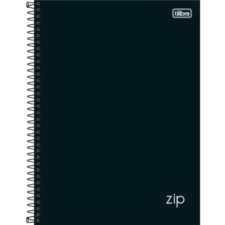 Cad Cd 16x1 Zip Preto 256fls Tilibra 340821