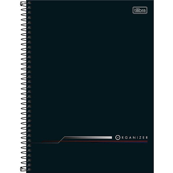 Caderno Executivo Espiral Capa Dura Organizer 80 Fls Tilibra Mega Impress Papelaria Copos 2856