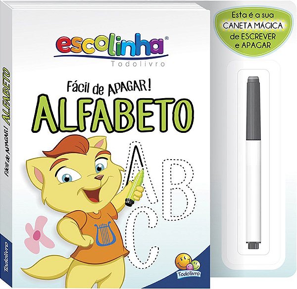 Livro Escreva e Apague Escolinha Alfabeto Todolivro