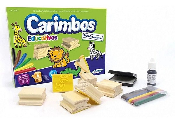 Brinq ped carimbo animais selvagens 5079.8 xalingo