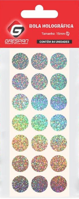 Etiqueta Redonda 15x15 Holografica C/84 021 Grespan